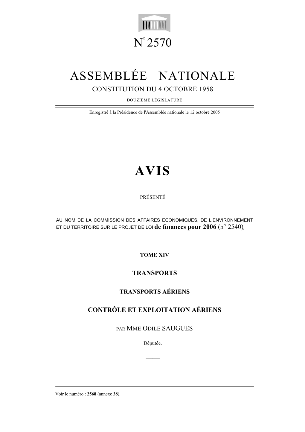 N° 2570 Assemblée Nationale