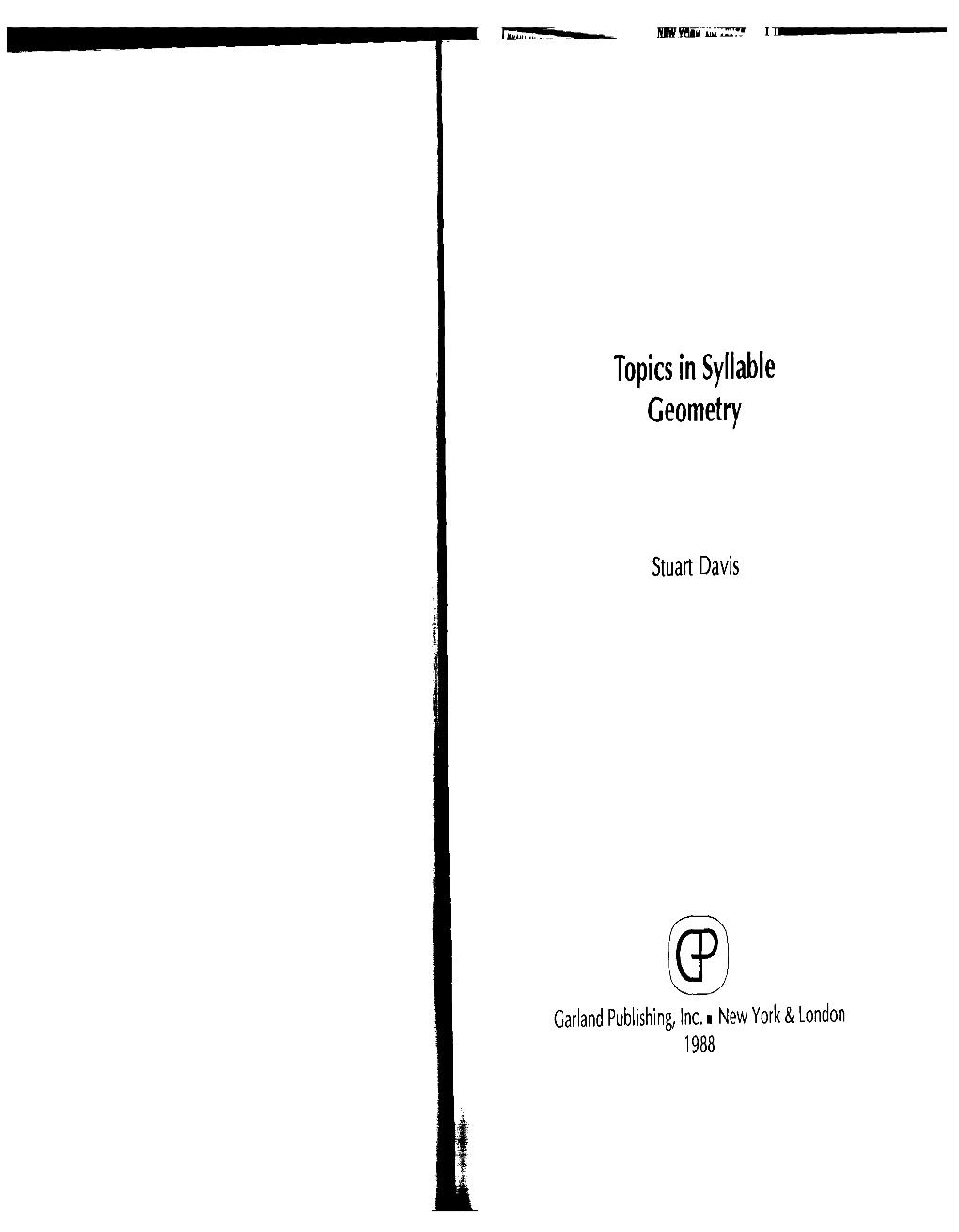 Topics in Syllable Geometry Jstuart Davis