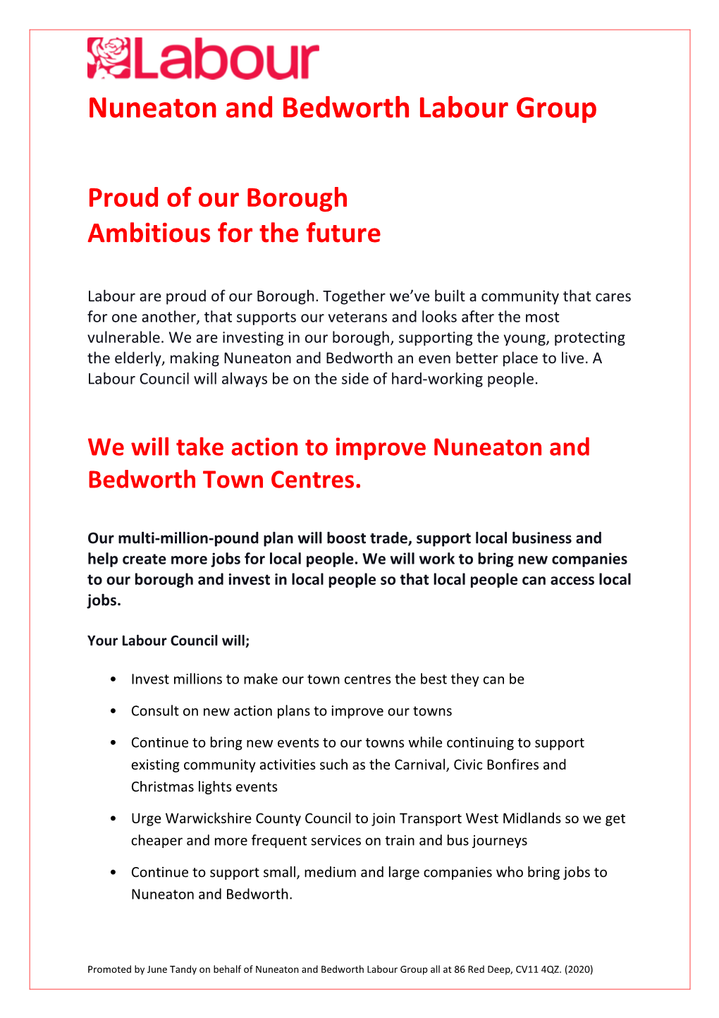 Nuneaton and Bedworth Labour Group
