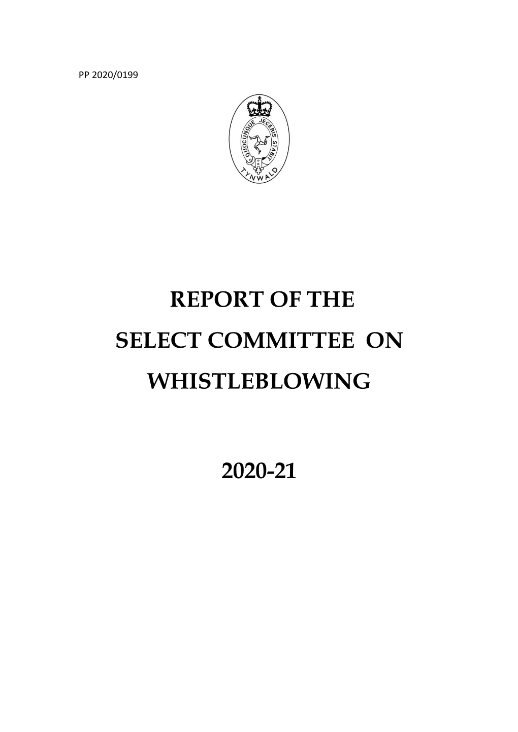 Report of the Select Committee on Whistleblowing 2020-21