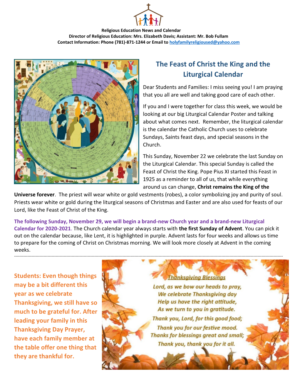 The Feast of Christ the King and the Liturgical Calendar