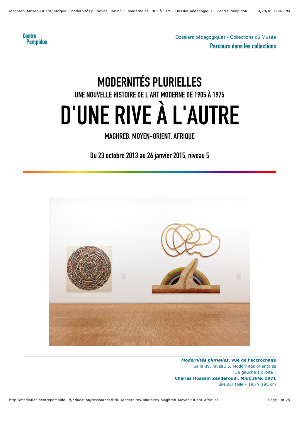 Maghreb, Moyen-Orient, Afrique - Modernités Plurielles, Une Nou… Moderne De 1905 À 1975 - Dossier Pédagogique - Centre Pompidou 3/28/18, 12:03 PM