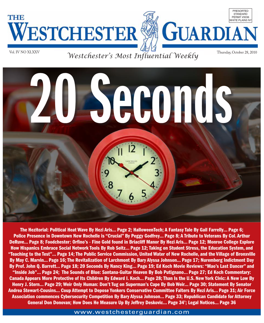 Westchester Guardian October 28, 2010 Edition