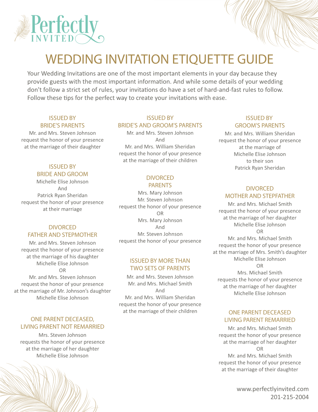 Wedding Invitation Etiquette Guide