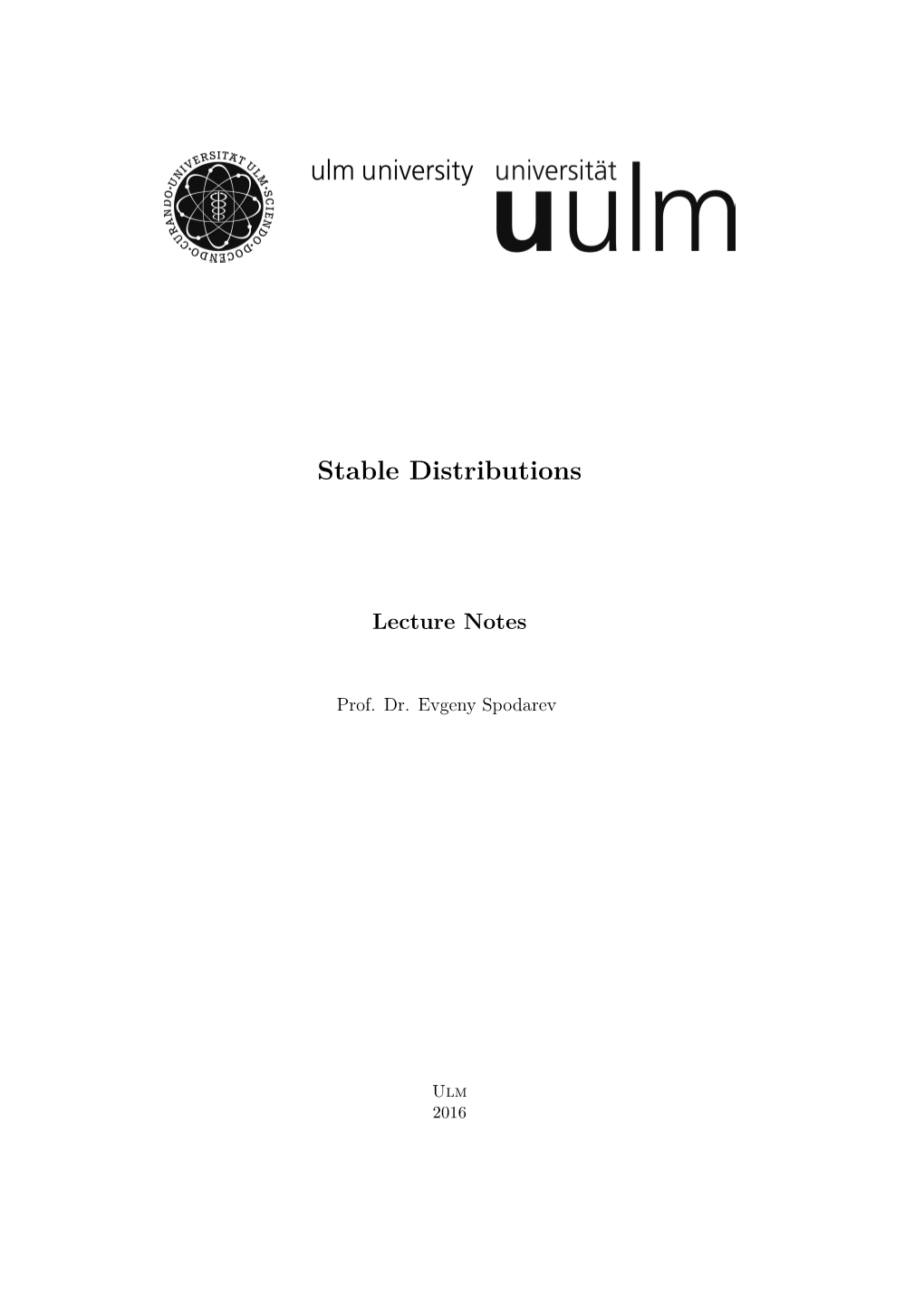 Stable Distributions