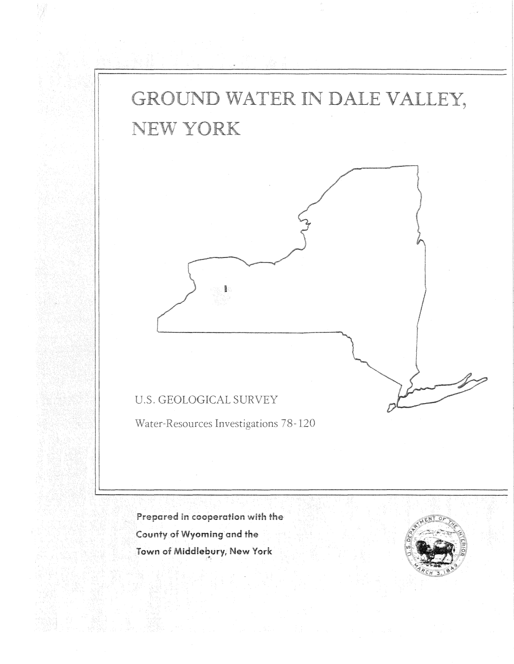 Ground Water in Dale Valley, New York