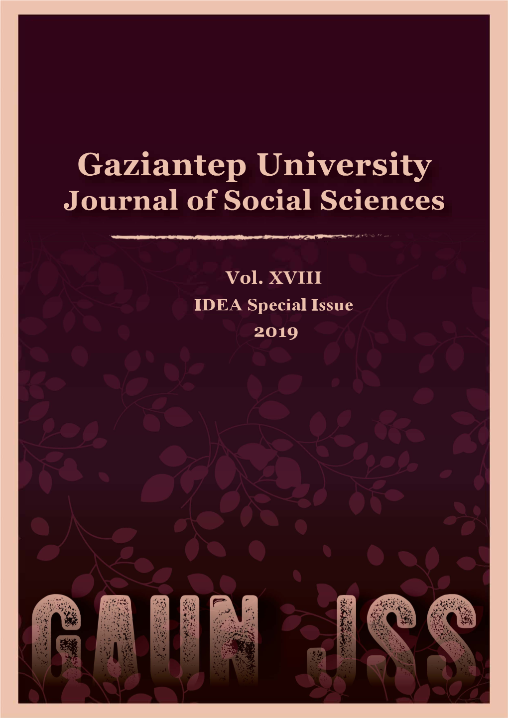 Gaziantep University J Ournal of Social Sciences