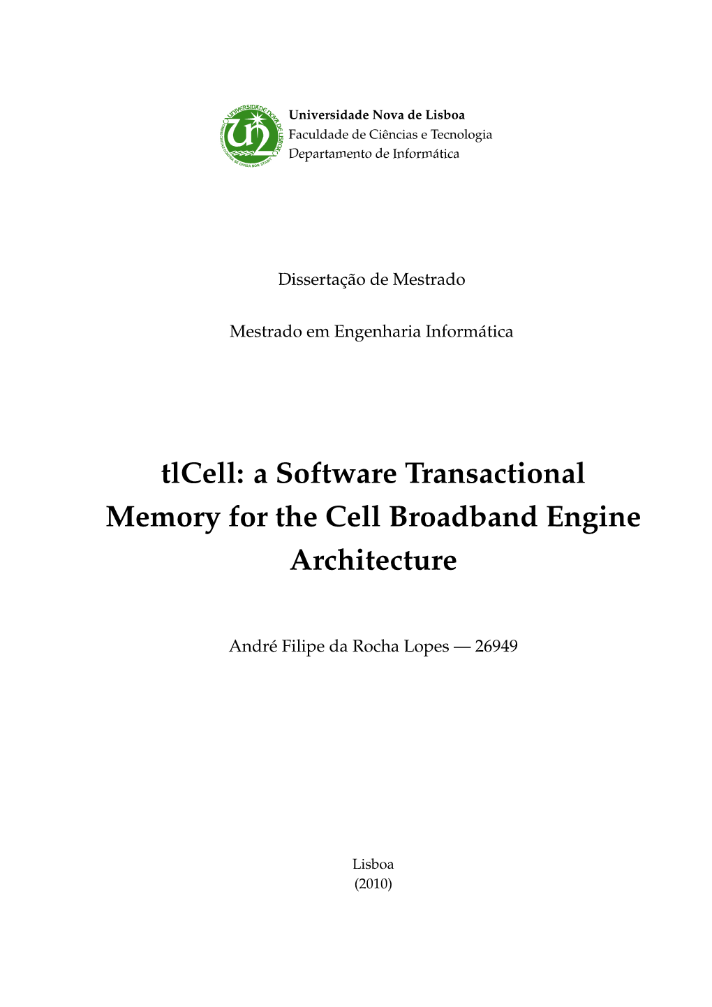 A Software Transactional Memory for the Cell Broadband Engine Architecture