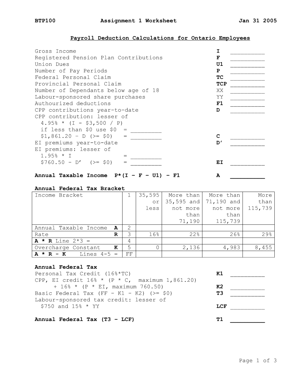 A Simple Version of the 2002 Tax Return for Ontario Taxpayers