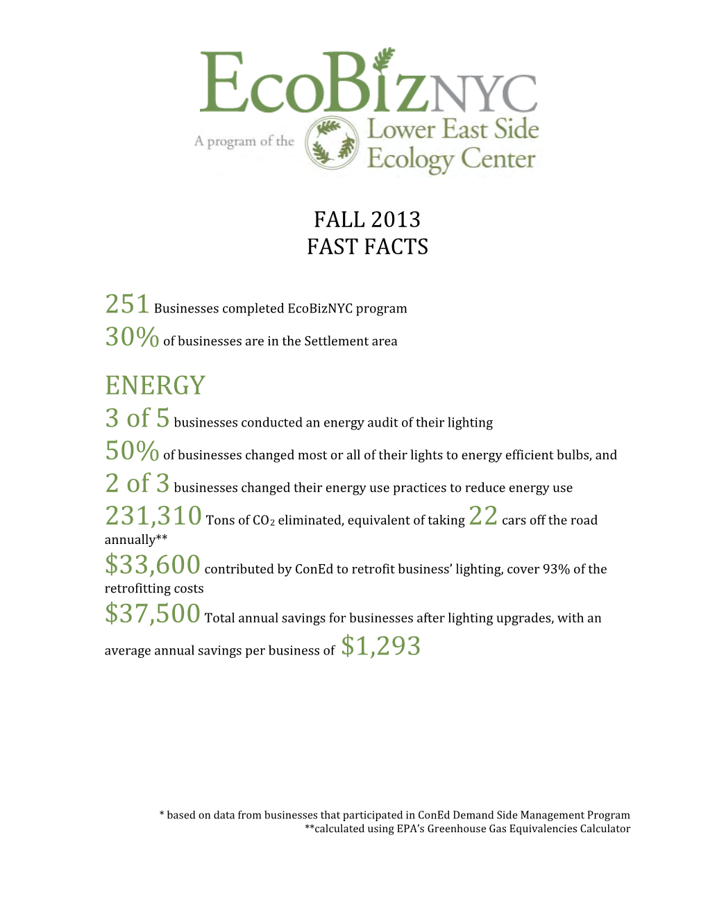 LESEC Proposal Addendum