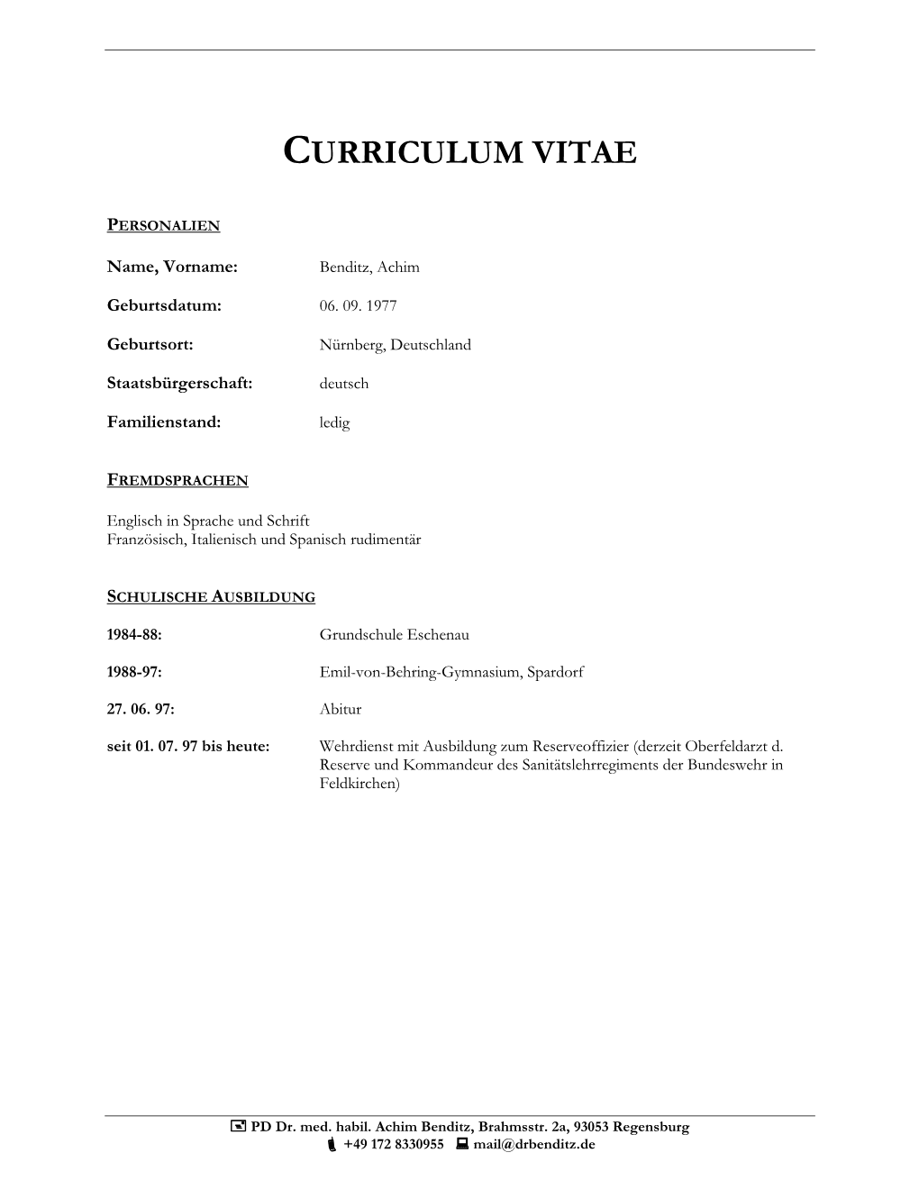 Curriculum Vitae