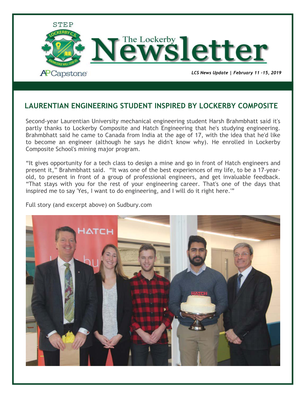Laurentian Engineering Student Inspired by Lockerby Composite