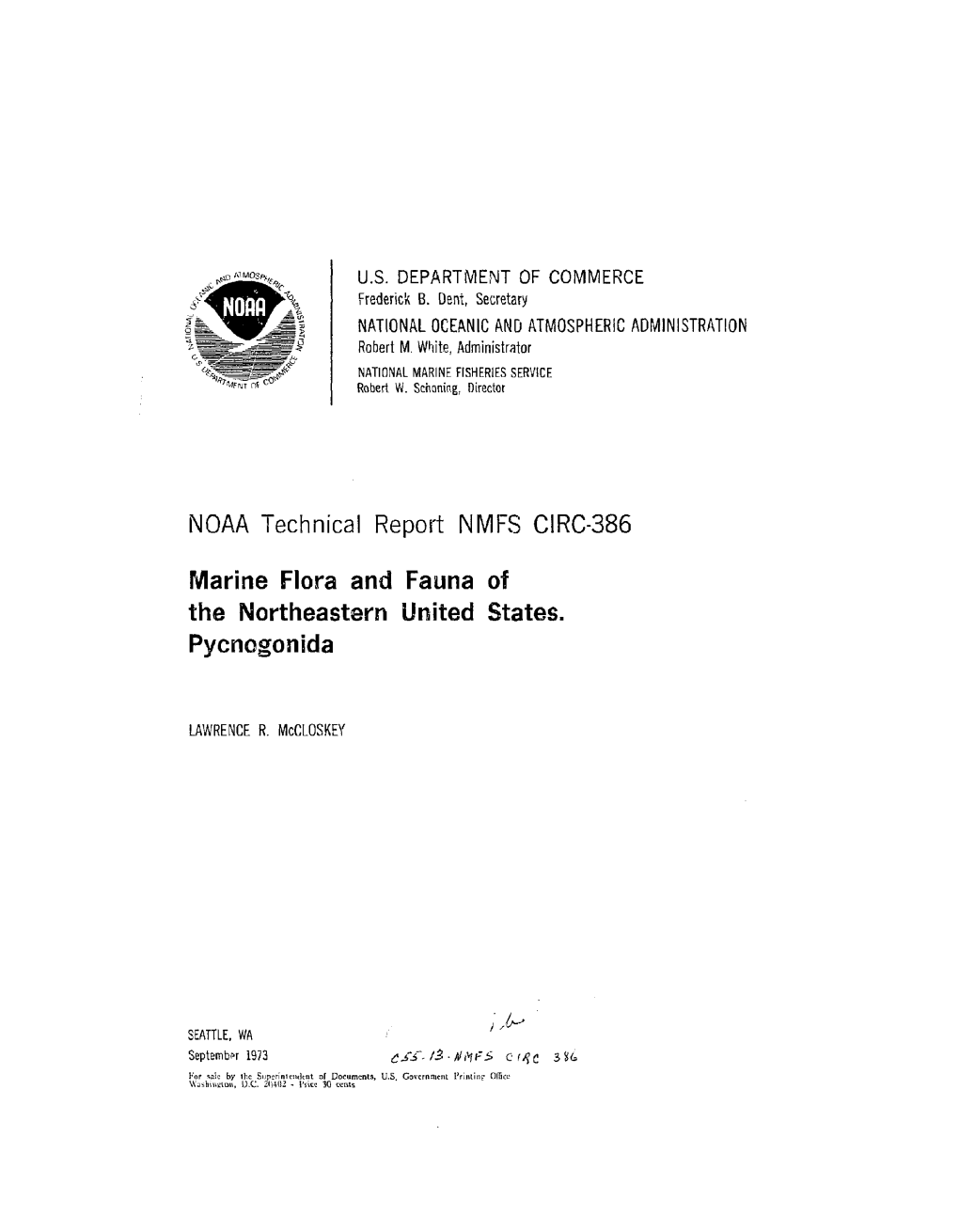 NOAA Technical Report NMFS CIRC-386 Rjlarine Flora and Fauna of the Northeastern United States
