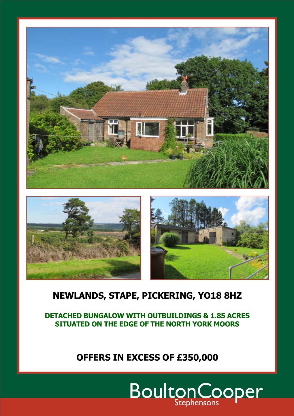 Newlands, Stape, Pickering, Yo18 8Hz Offers in Excess Of