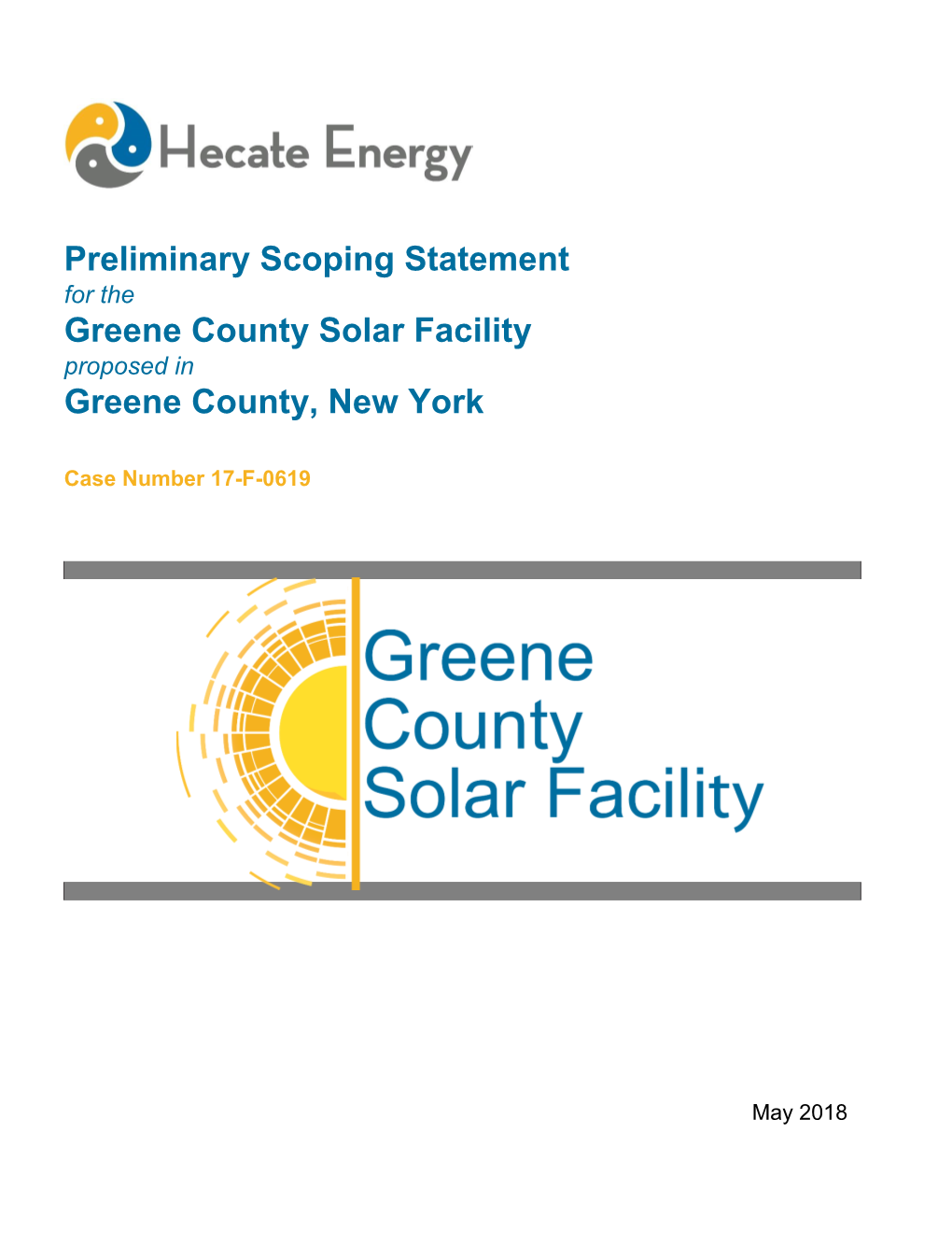 Greene County Solar Facility Preliminary Scoping Statement
