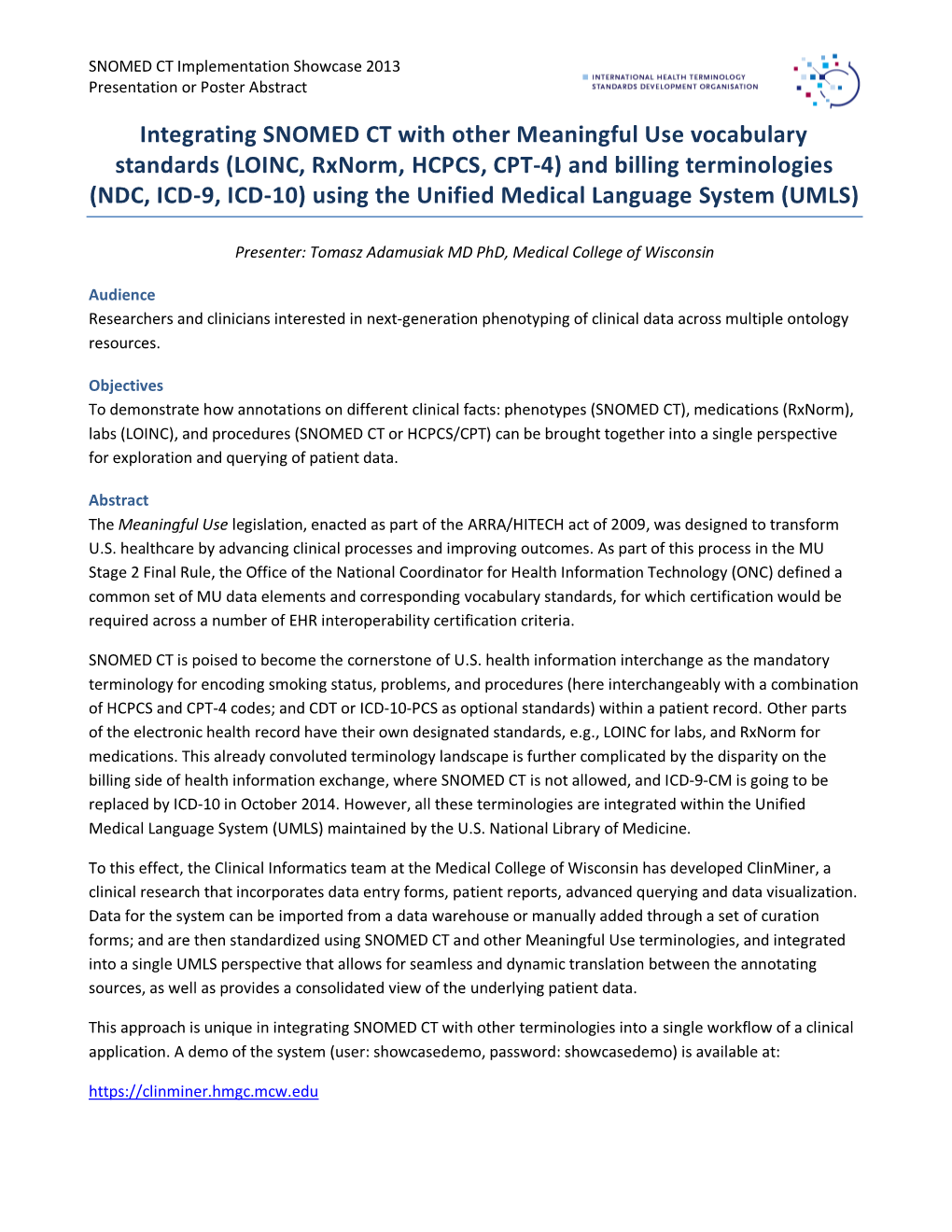 LOINC, Rxnorm, HCPCS, CPT-4) and Billing Terminologies (NDC, ICD-9, ICD-10) Using the Unified Medical Language System (UMLS