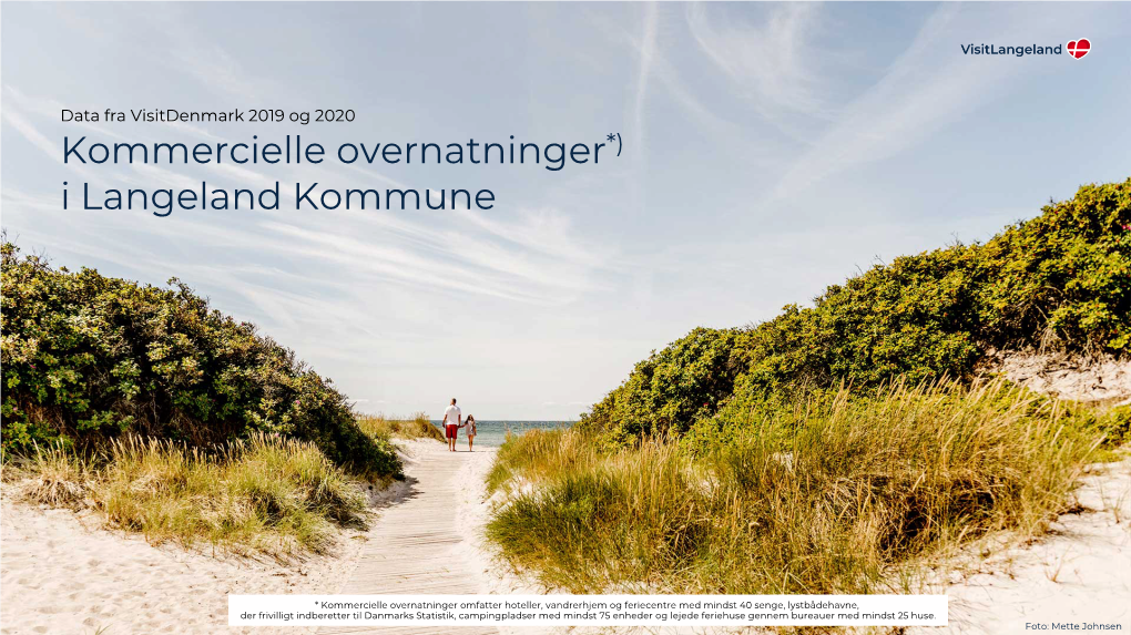 Kommercielle Overnatninger*) I Langeland Kommune