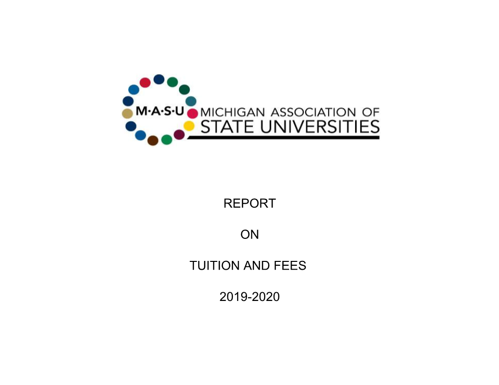 Report on Tuition and Fees 2019-2020