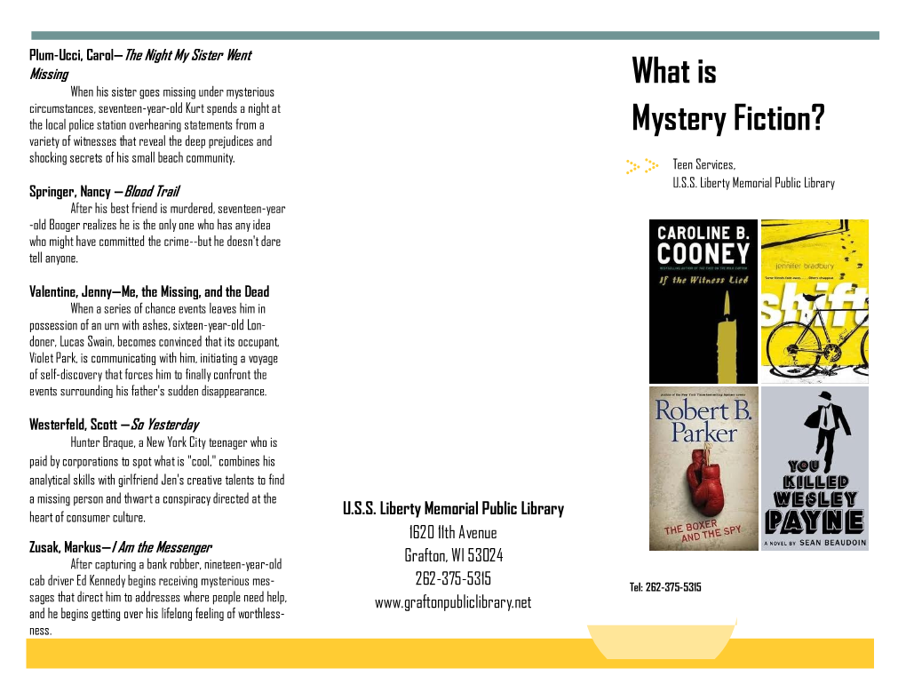 What Is Mystery Fiction?