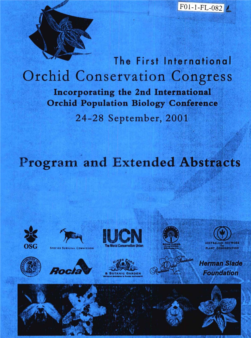Orchid Population Biology Conference 24-28 September,.2001