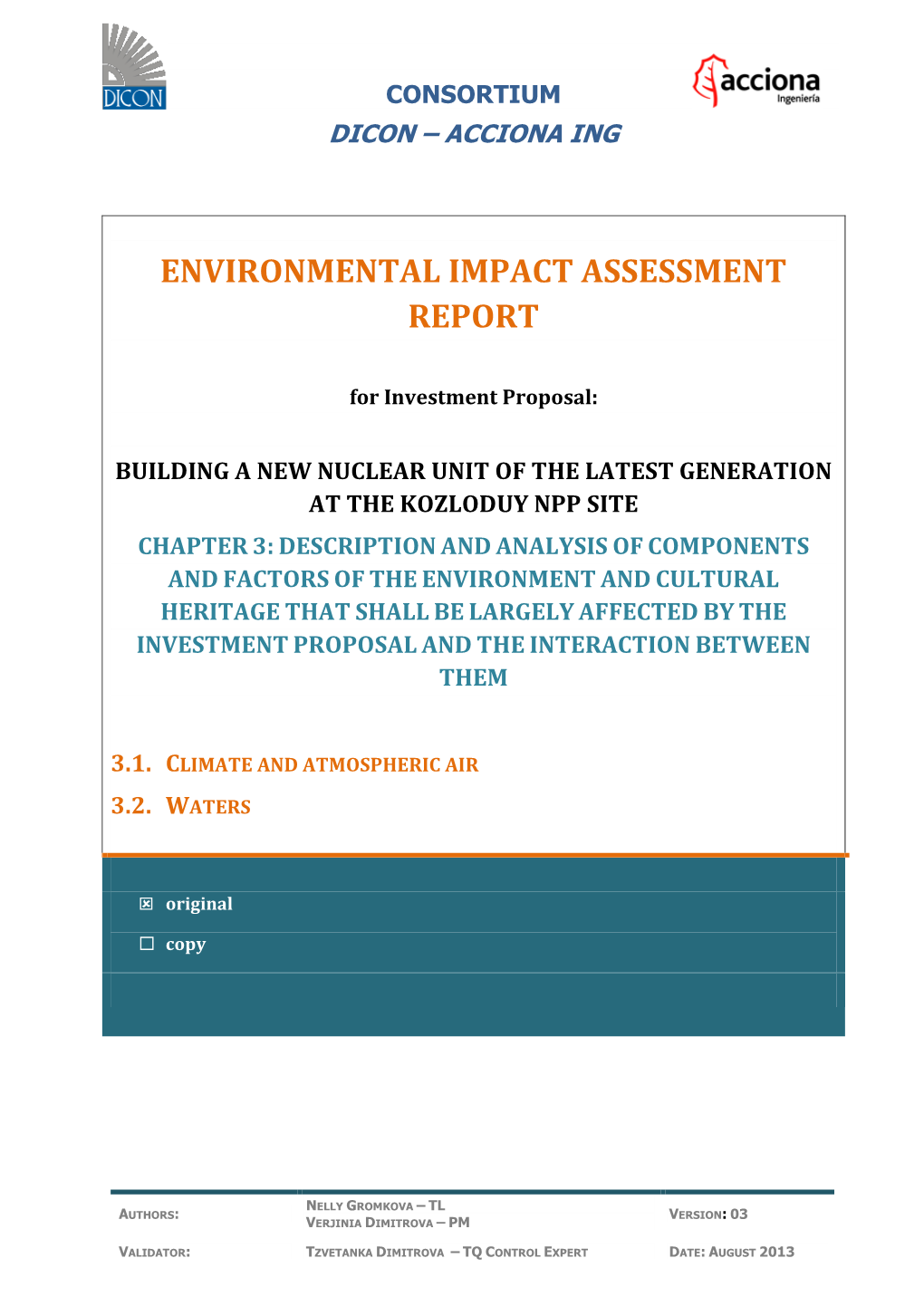 Environmental Impact Assessment Report