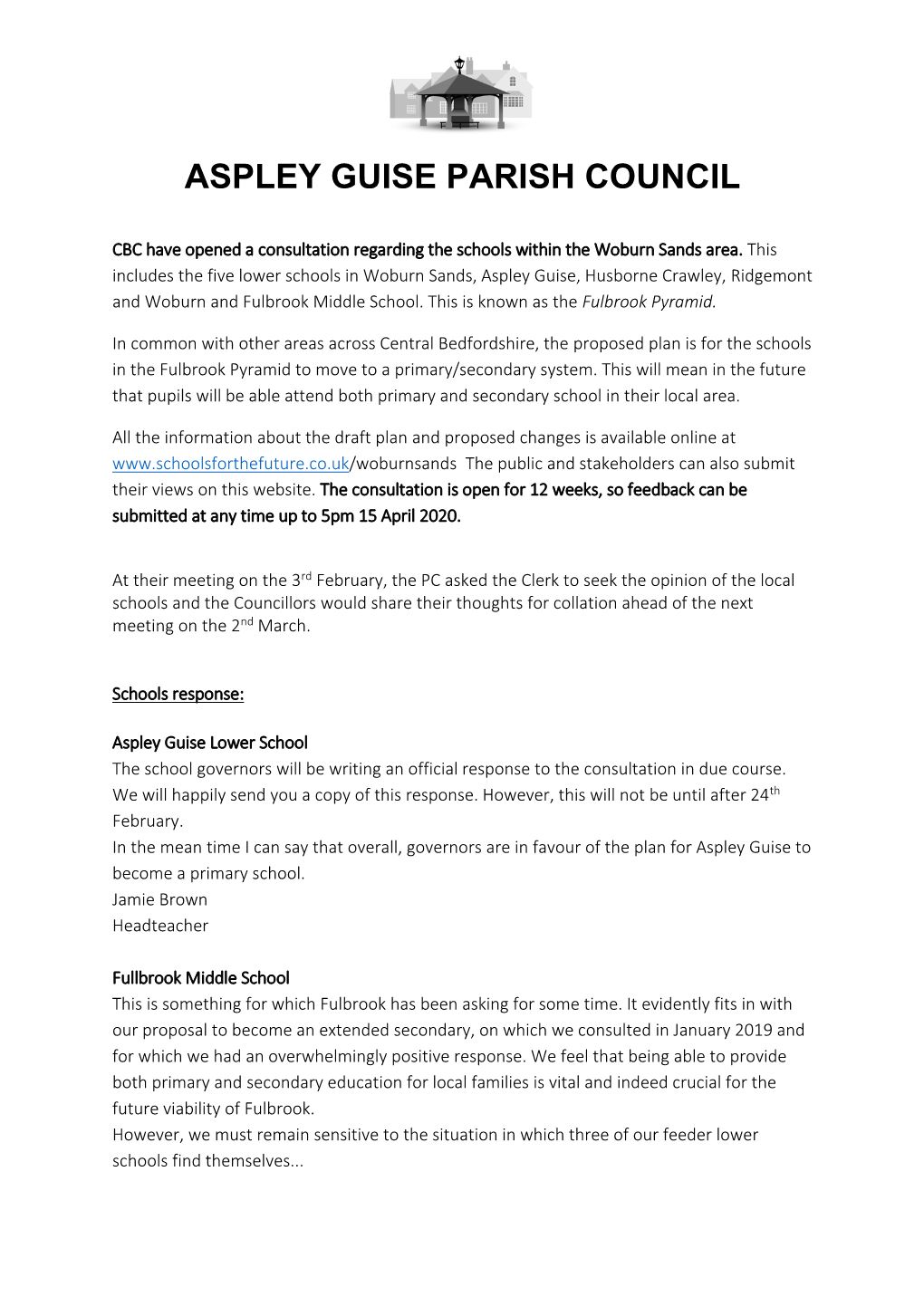 2020 03 02 Schools for Future Consultation