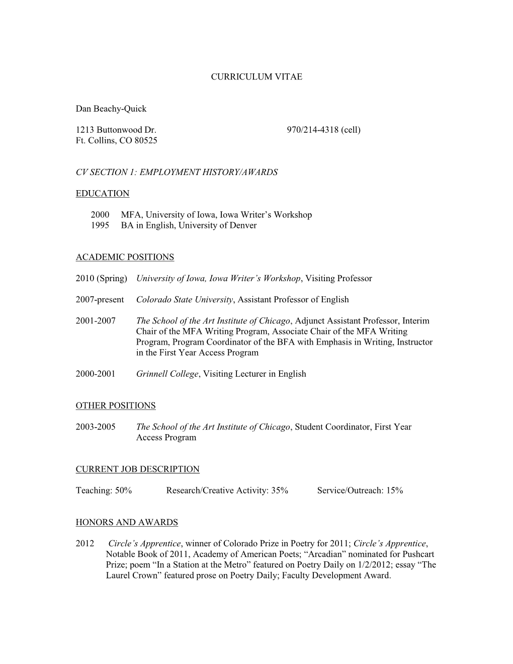 Download Curriculum Vitae