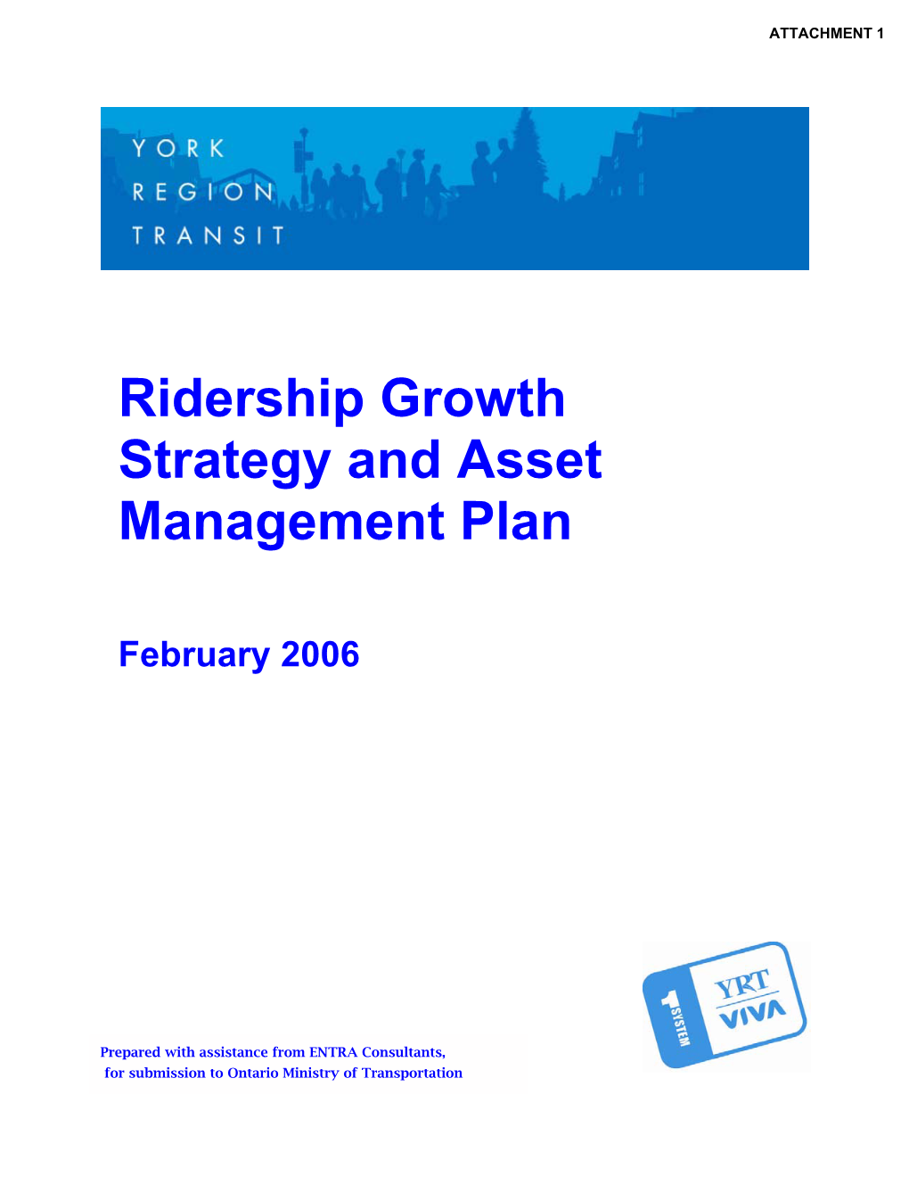 Ridership Growth Strategy and Asset Management Plan