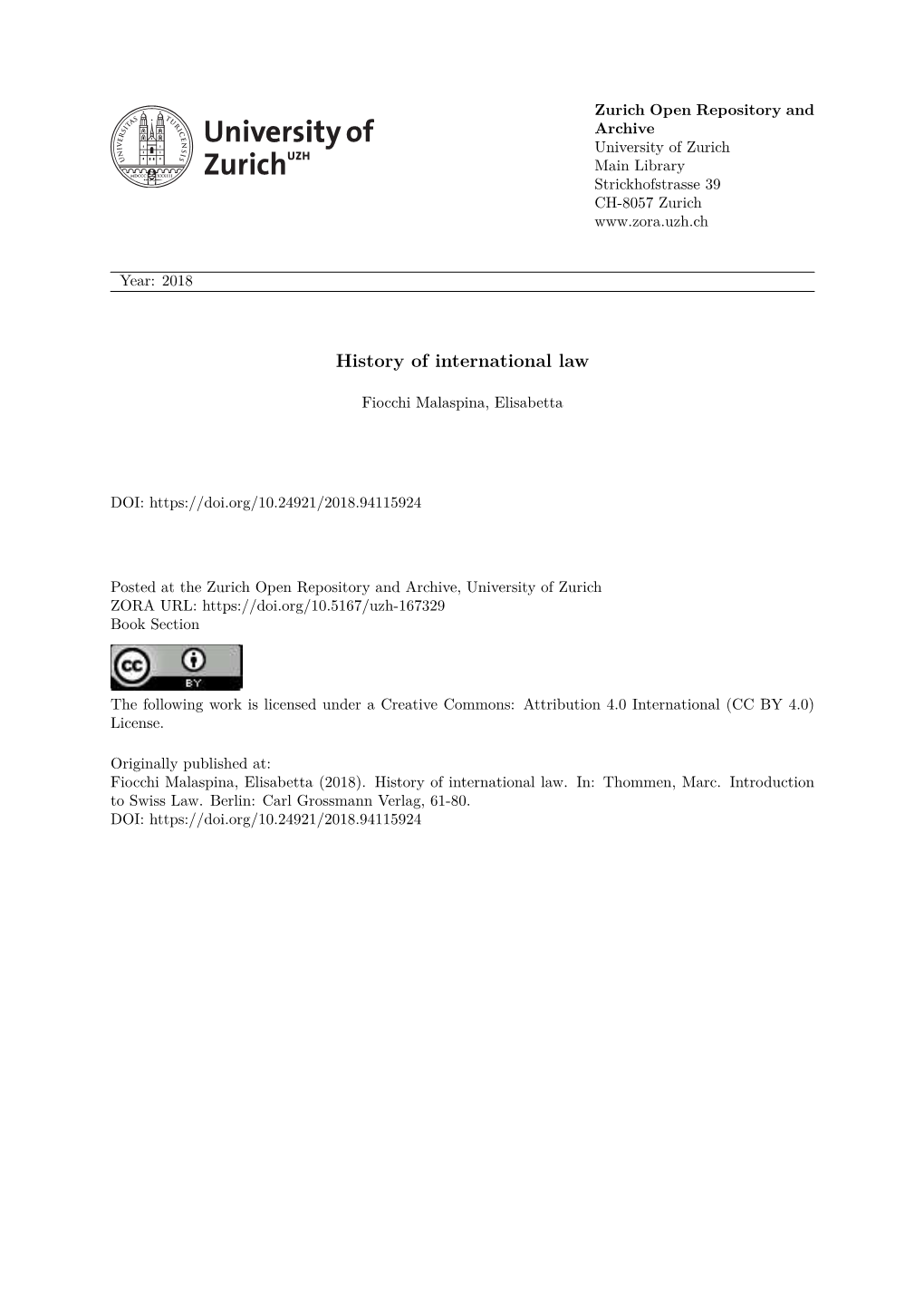 History of International Law