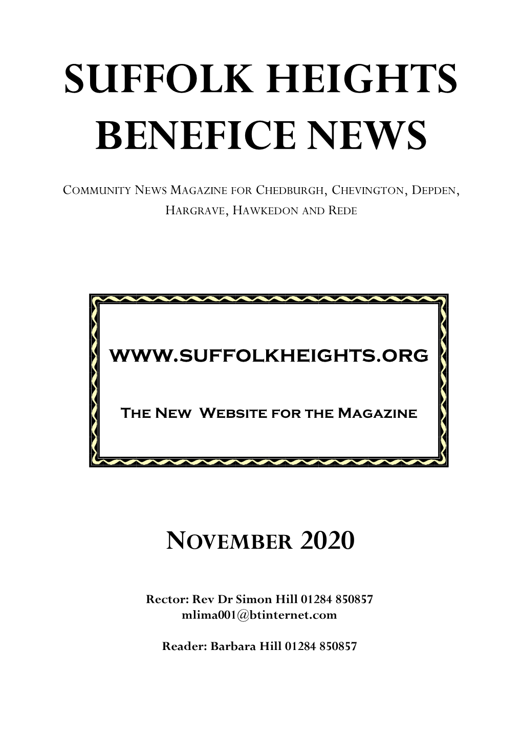 Suffolk Heights Benefice News