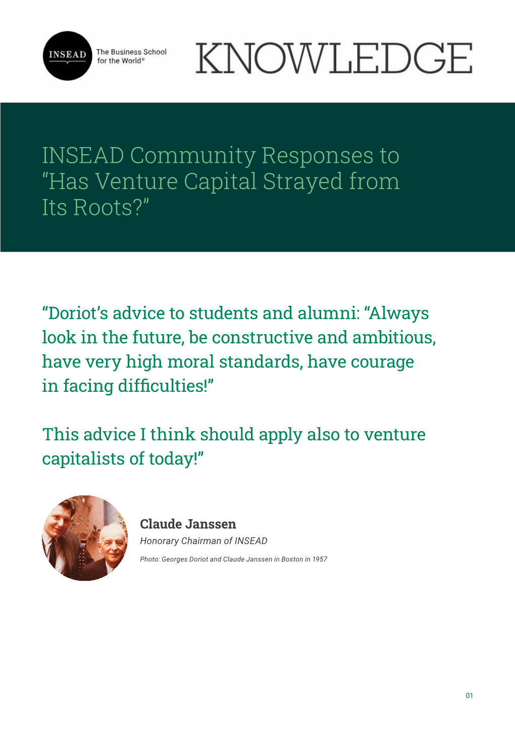 INSEAD Community Responses to “Has Venture Capital Strayed From