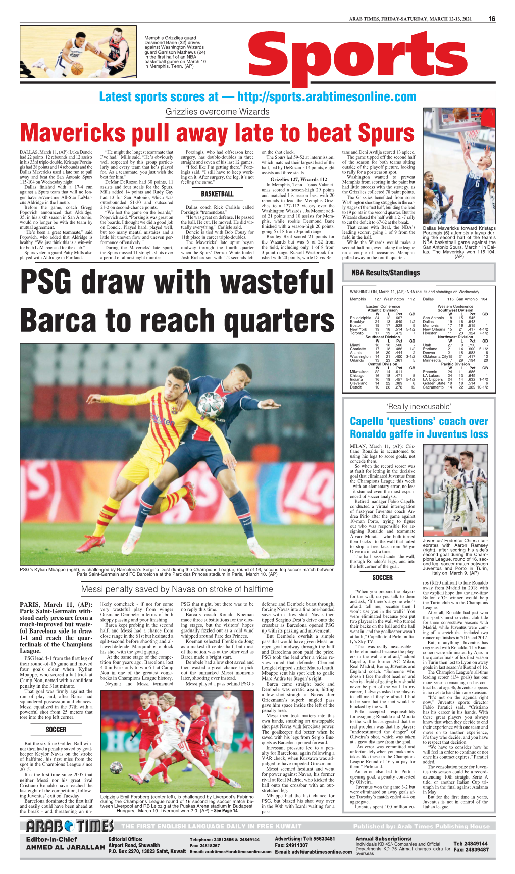 PSG Draw with Wasteful Barca to Reach Quarters
