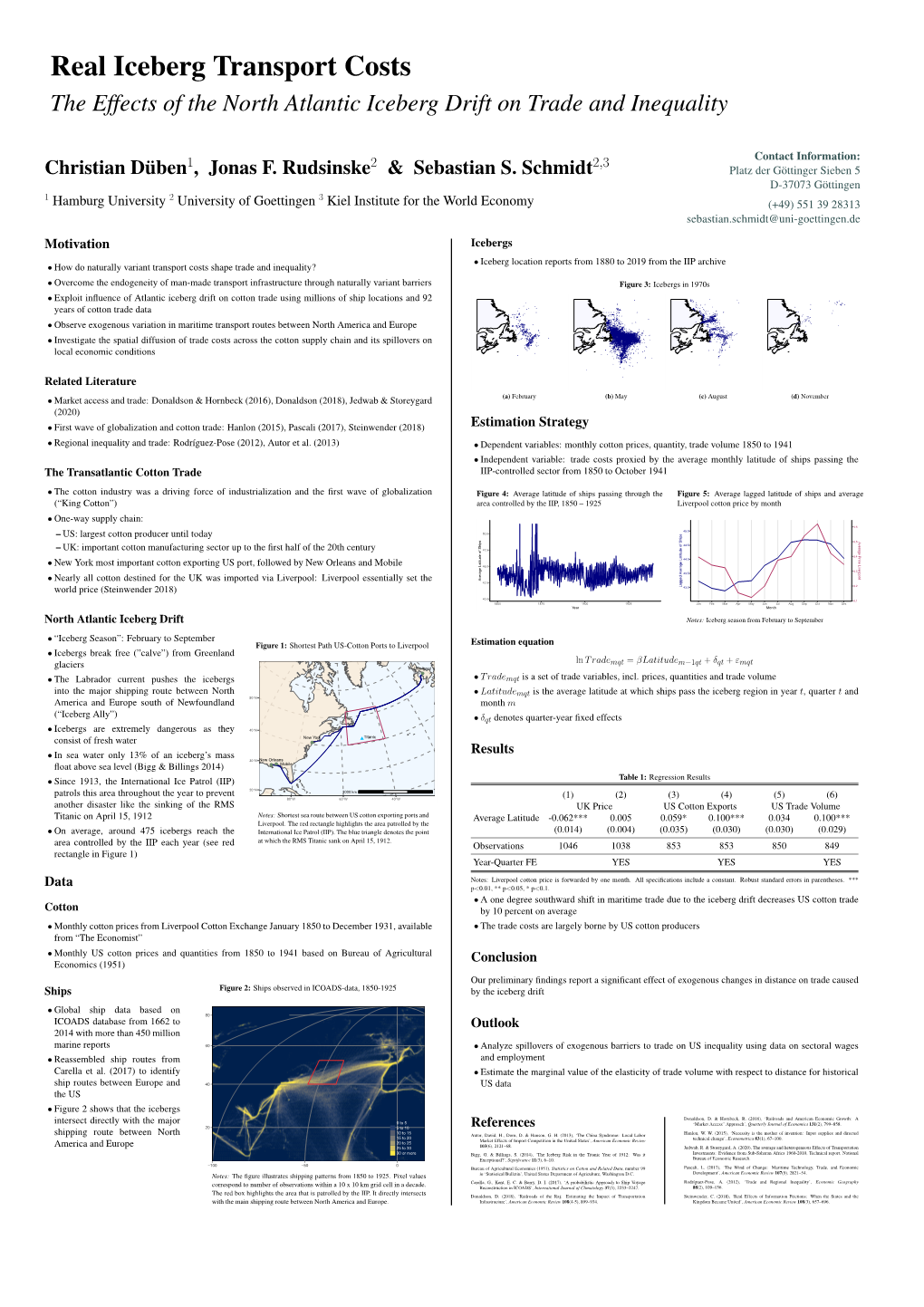 The Effects of the North Atlantic Iceberg Drift on Trade and Inequality