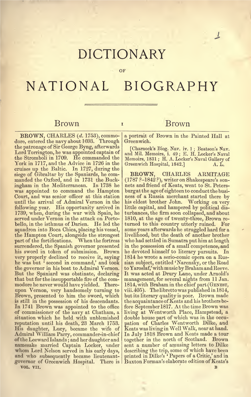 Dictionary of National Biography