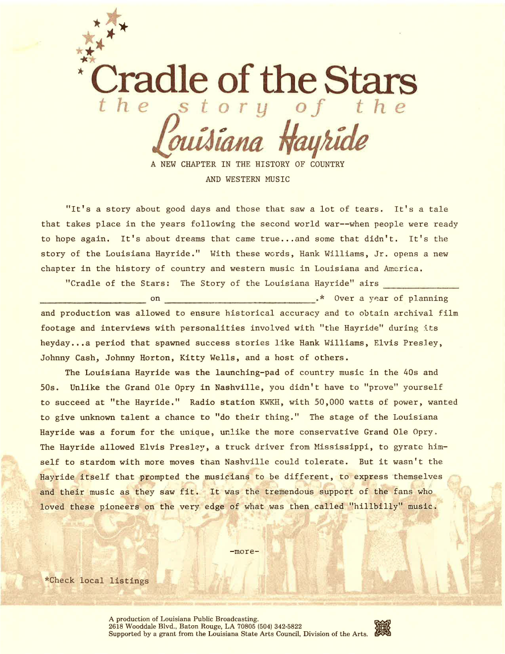 Cradle of the Stars