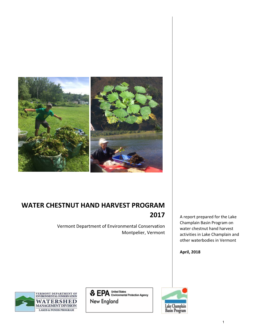 Water Chestnut Hand Harvest Program 2017