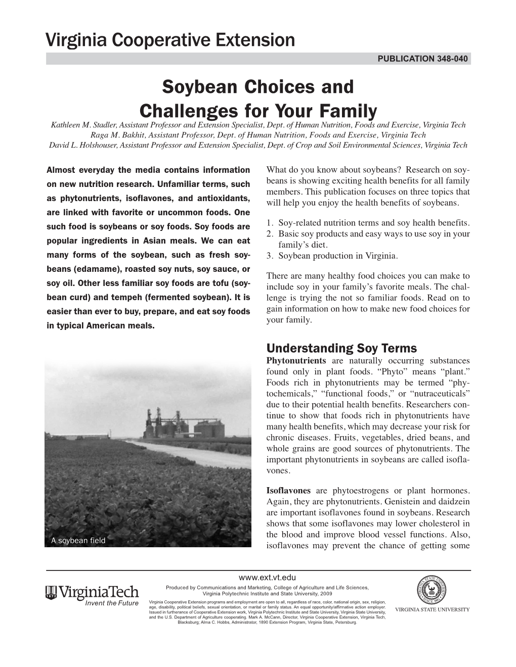 Soybean Choices and Challenges for Your Family