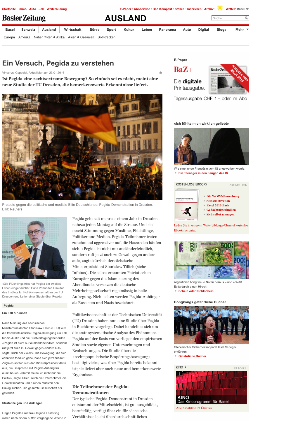 Ein Versuch, Pegida Zu Verstehen E-Paper