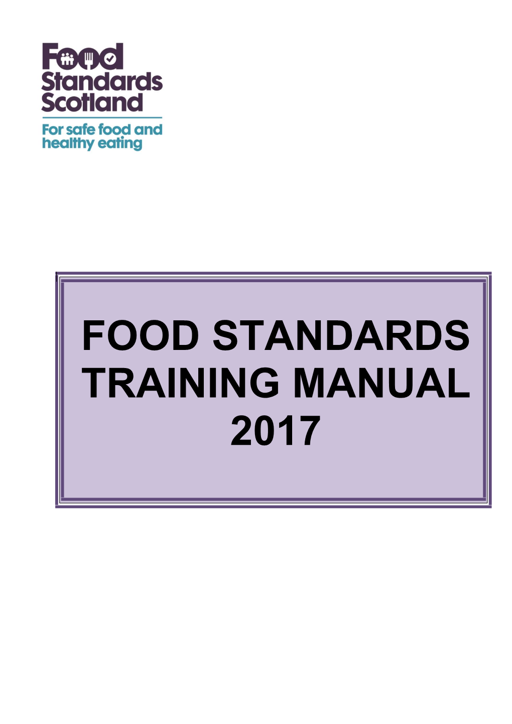 Food Standards Training Manual 2017