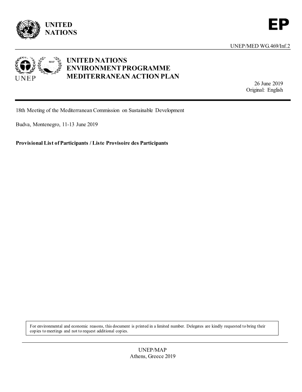 United Nations United Nations Environment Programme