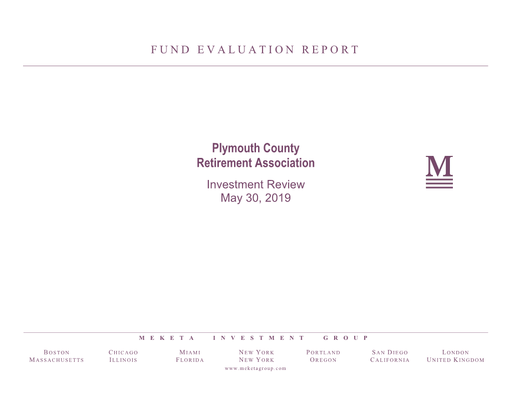 Investment Review May 30, 2019