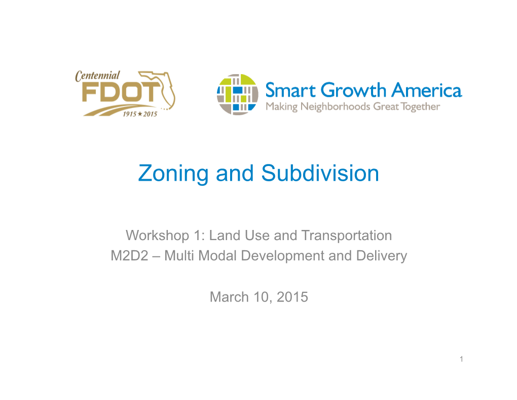 Zoning and Subdivision