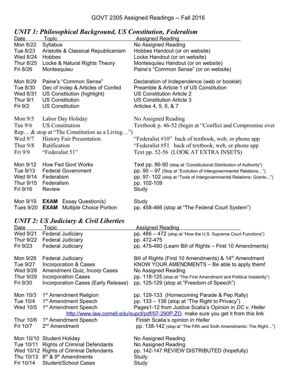 UNIT 1: Philosophical Background, US Constitution, Federalism