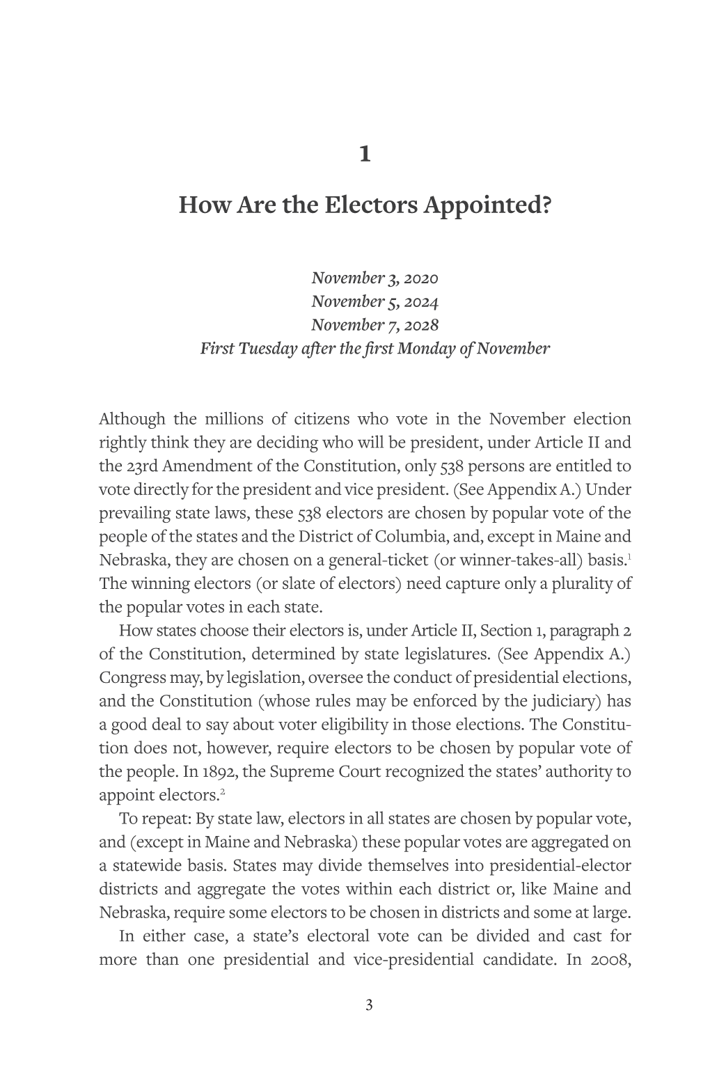 How Are the Electors Appointed?