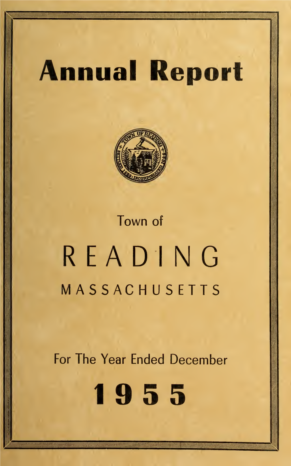 Town of Reading Massachusetts Annual Report