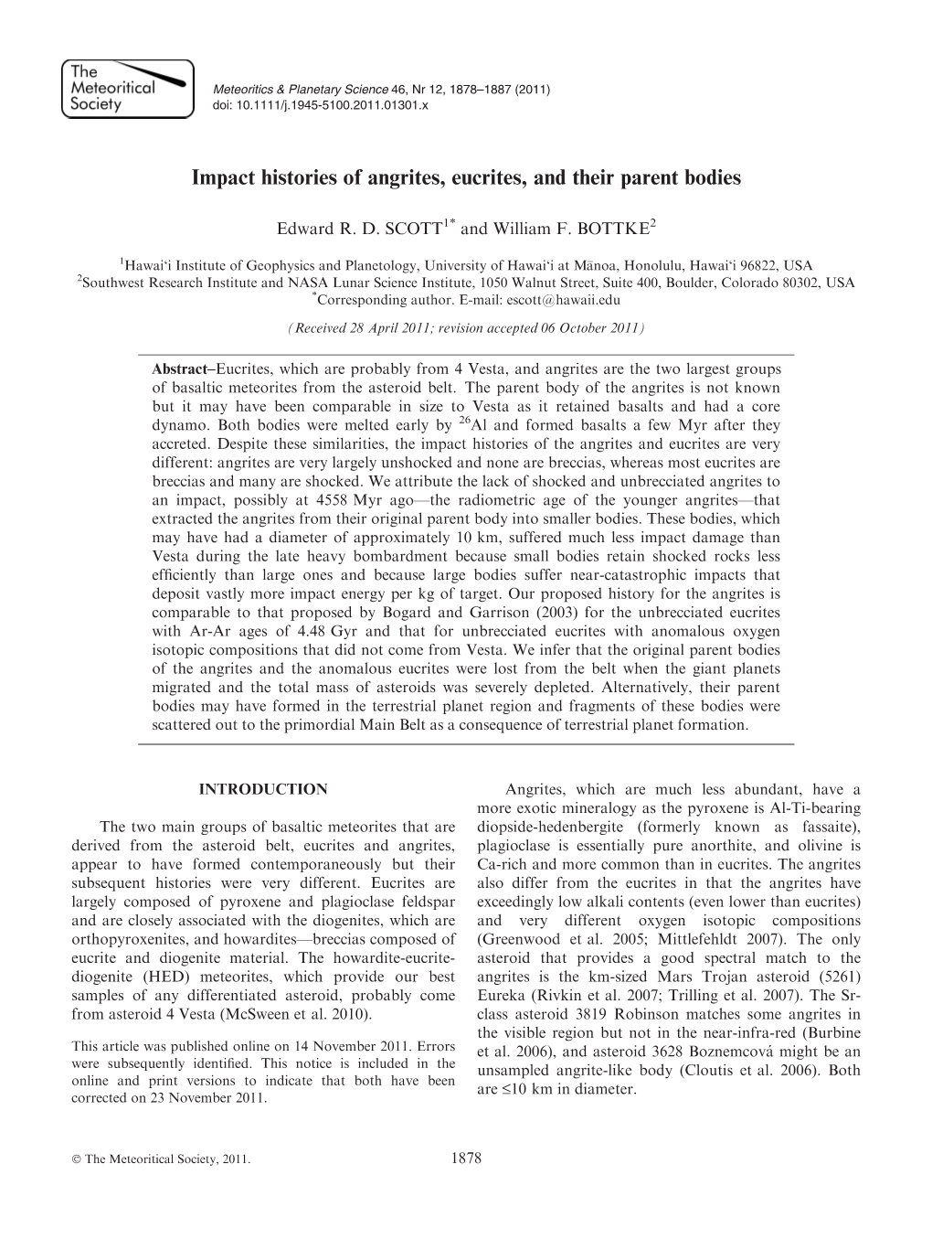 Impact Histories of Angrites, Eucrites, and Their Parent Bodies