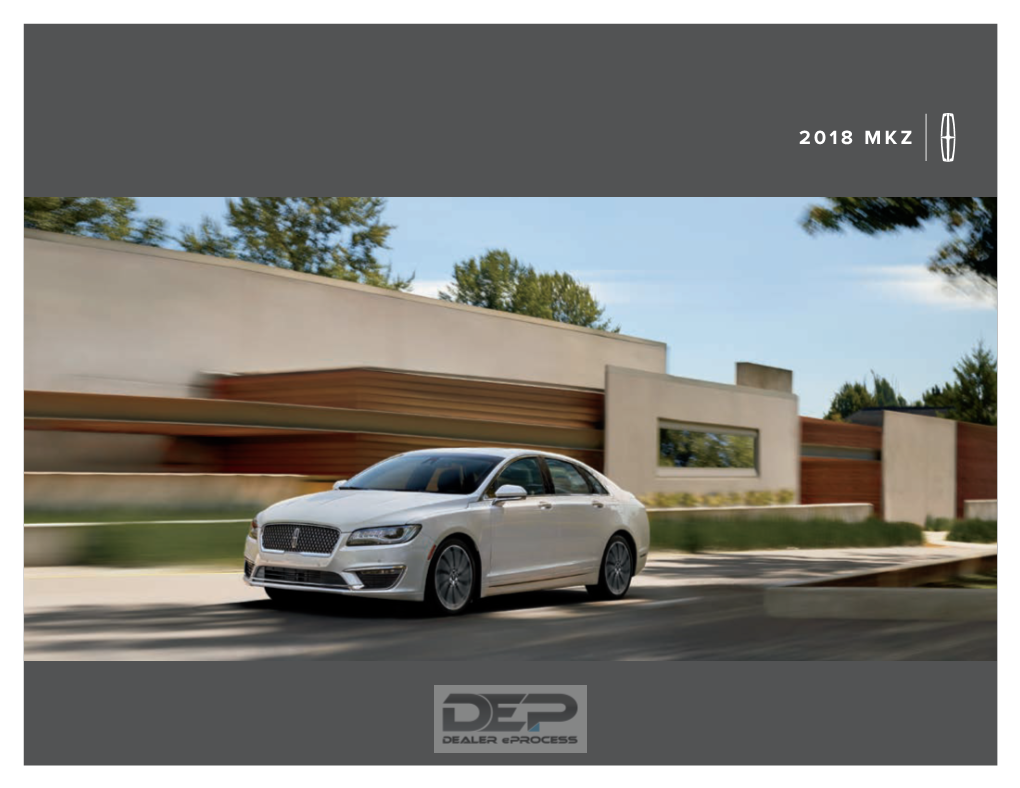 2018 Lincoln MKZ Brochure