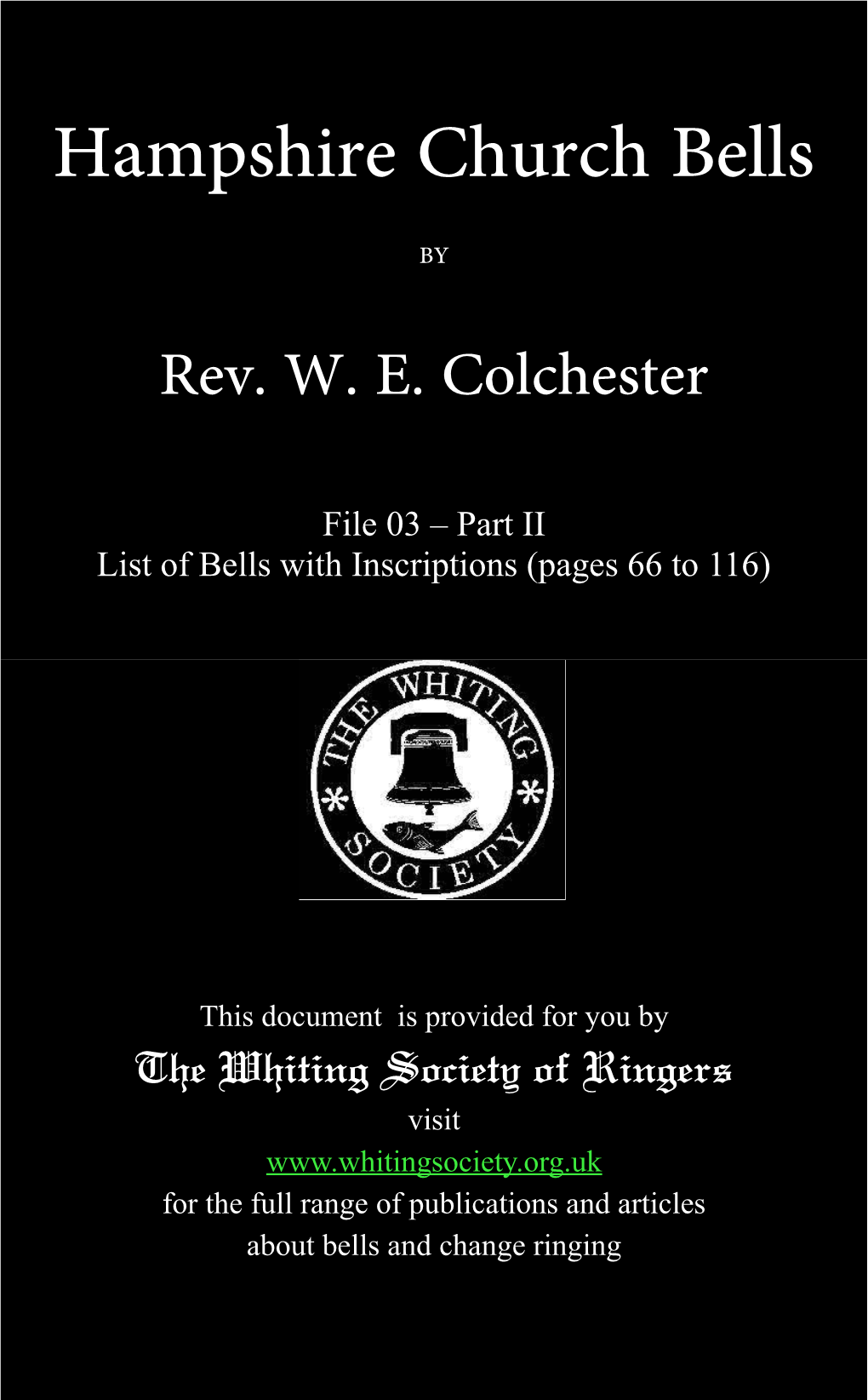 Hampshire Church Bells by Rev