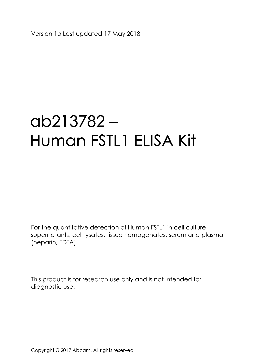 Human FSTL1 ELISA Kit