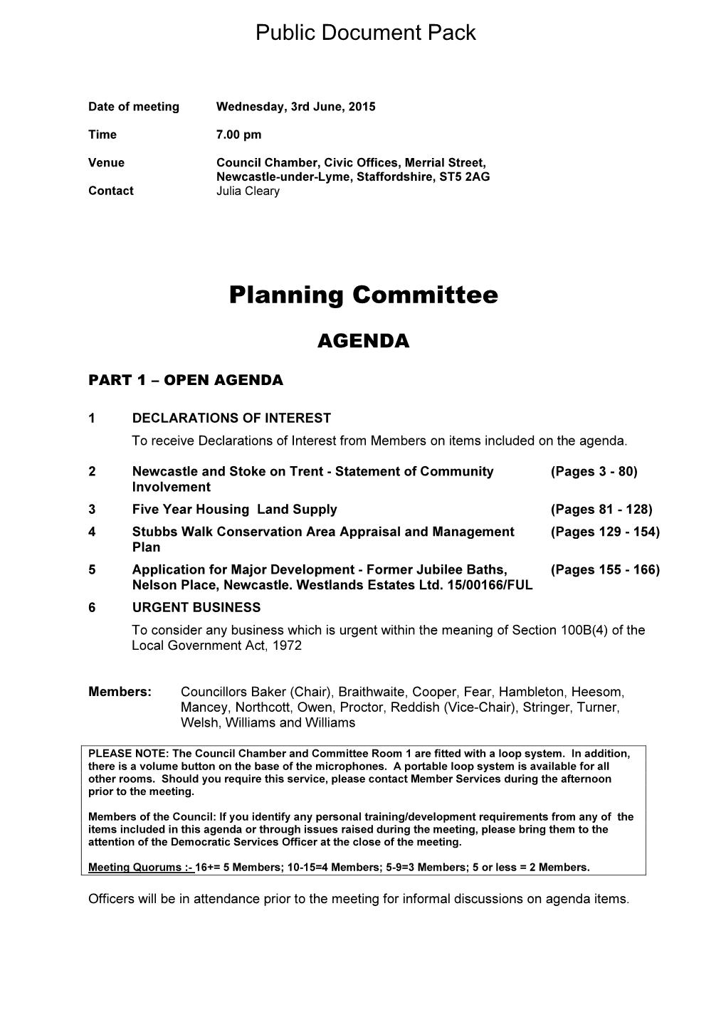 (Public Pack)Agenda Document for Planning Committee, 03/06/2015